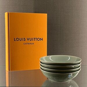 Longquan Celadon Bowls, Set of 4. Lotus Flower Celadon Bowls.